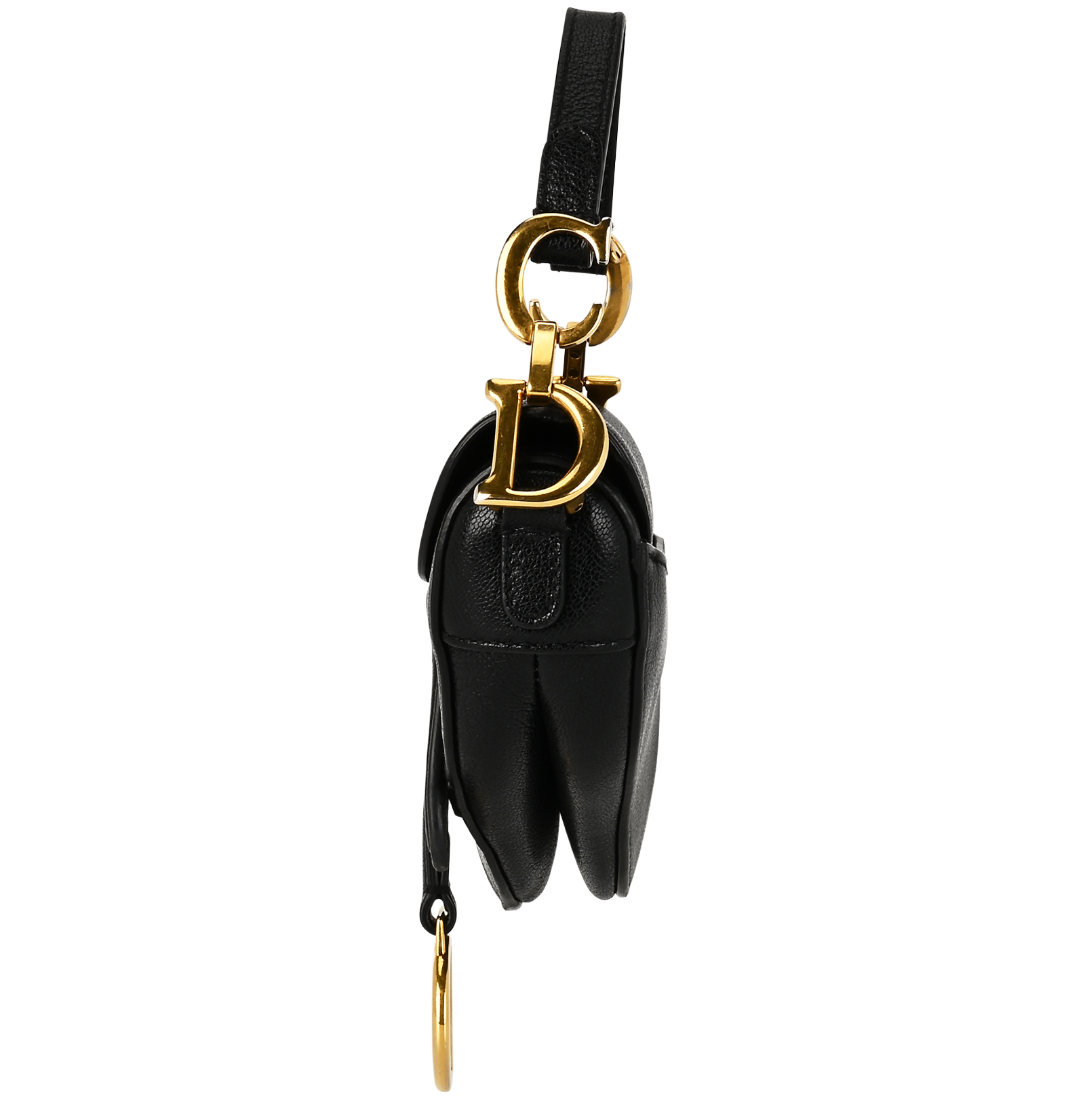 Micro Saddle, &pound;1,200, Handbags, Black, Leather, Bottom view